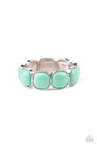 Vivacious Volume - Green / Mint Beaded Stretchy Bracelet - Paparazzi Accessories