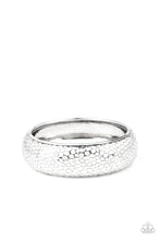 Load image into Gallery viewer, Urban Wildlife - Silver Python Pattern Bangle Bracelet - Paparazzi Accessories