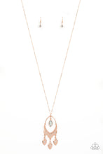 Load image into Gallery viewer, Royal Iridescence - Rose Gold Necklace with Iridescent and White Rhinestones - Paparazzi Accessories