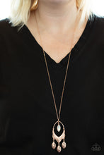 Load image into Gallery viewer, Royal Iridescence - Rose Gold Necklace with Iridescent and White Rhinestones - Paparazzi Accessories
