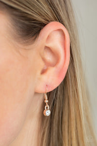 Royal Iridescence - Rose Gold Necklace with Iridescent and White Rhinestones - Paparazzi Accessories