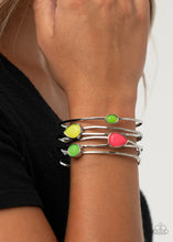 Load image into Gallery viewer, Fashion Frenzy - Multi, Pink, Green and Yellow Bead Cuff Bracelet - Paparazzi Accessories