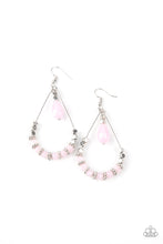 Load image into Gallery viewer, Lovely Lucidity - Pink Crystal Like Bead Earrings - Paparazzi Accessories