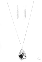 Load image into Gallery viewer, All Systems GLOW - Black, Hematite, and White Rhinestone Long Necklace - Paparazzi Accessories