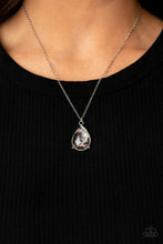 Load image into Gallery viewer, Stormy Shimmer - Purple and Pink Rhinestone Teardrop Necklace - Paparazzi Accessories