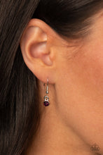 Load image into Gallery viewer, Stormy Shimmer - Purple and Pink Rhinestone Teardrop Necklace - Paparazzi Accessories