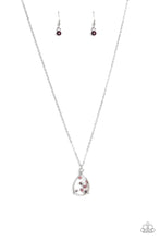 Load image into Gallery viewer, Stormy Shimmer - Purple and Pink Rhinestone Teardrop Necklace - Paparazzi Accessories