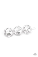 Load image into Gallery viewer, SPOTLIGHT It Up - White Rhinestone Hair Clip - Paparazzi Accessories 