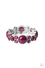 Load image into Gallery viewer, Celestial Escape - Purple Bead and Rhinestone Stretchy Bracelet - Paparazzi Accessories