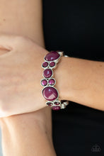Load image into Gallery viewer, Celestial Escape - Purple Bead and Rhinestone Stretchy Bracelet - Paparazzi Accessories