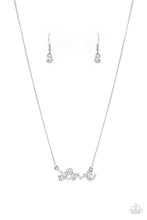 Load image into Gallery viewer, Head Over Heels In Love - White Rhinestone &quot;Love&quot; Necklace - Paparazzi Accessories