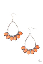 Load image into Gallery viewer, Stone Sky - Orange Crackle Stone Earrings - Paparazzi Accessories