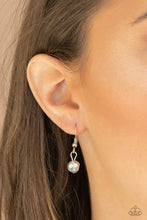 Load image into Gallery viewer, Mega Modern - Silver Chain Necklace with a Teardrop Rhinestone - Paparazzi Accessories