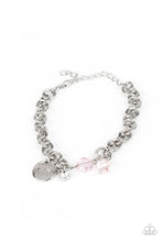 Load image into Gallery viewer, Lovable Luster - Pink &quot; Love&quot; Pendant Charm Bracelet - Paparazzi  Accessories 