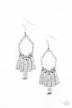 Load image into Gallery viewer, Museum Find - Silver Hammered Geometric Shape Earrings - Paparazzi Accessories