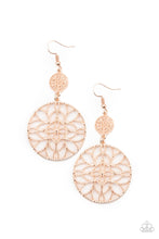 Load image into Gallery viewer, Mandala Eden - Rose Gold Mandala Earrings - Paparazzi Accessories