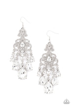 Load image into Gallery viewer, Queen Of All Things Sparkly - White Rhinestone EMP 2021 Earrings - Paparazzi Accessories 