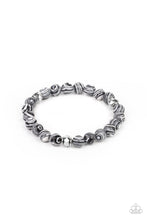 Load image into Gallery viewer, Awakened - White and Black Marble Bead Stretchy Bracelet - Paparazzi Accessories