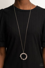 Load image into Gallery viewer, Wreathed in Wealth - Pink, White and Iridescent Rhinestone Necklace - Paparazzi Accessories