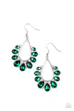 Load image into Gallery viewer, Two Can Play That Game - Green Rhinestone Earrings - Paparazzi Accessories