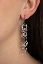 Load image into Gallery viewer, Long Live The Rebels - Silver Ring Hoop Earrings - Paparazzi Accessories