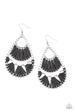 Load image into Gallery viewer, Samba Scene - Black Thread Teardrop Earrings - Paparazzi Accessories