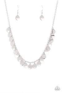 Dainty DISCovery - Silver Disc Choker Necklace - Paparazzi Accessories