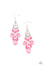 Load image into Gallery viewer, Paid Vacation - Pink Crystal-Like Bead Earrings - Paparazzi Accessories