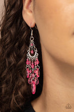 Load image into Gallery viewer, Paid Vacation - Pink Crystal-Like Bead Earrings - Paparazzi Accessories