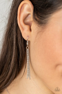 Classically Clustered - Blue and White Rhinestone Necklace - Paparazzi Accessories