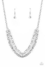 Load image into Gallery viewer, May The FIERCE Be With You - Silver Crystal Bead Tiered Necklace - Paparazzi Accessories