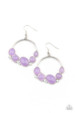 Load image into Gallery viewer, Beautifully Bubblicious - Purple Bead and Rhinestone Earrings - Paparazzi Accessories