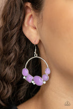 Load image into Gallery viewer, Beautifully Bubblicious - Purple Bead and Rhinestone Earrings - Paparazzi Accessories