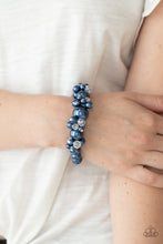 Load image into Gallery viewer, Upcycled Upscale - Blue and Crystal Bead Stretchy Bracelet - Paparazzi Accessories