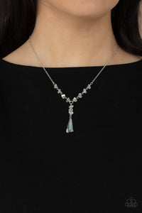 Olympian Oracle - White Iridescent Crystal Bead Necklace - Paparazzi Accessories