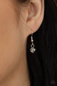 Olympian Oracle - White Iridescent Crystal Bead Necklace - Paparazzi Accessories