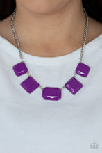 Load image into Gallery viewer, Instant Mood Booster - Purple Acrylic Necklace - Paparazzi Accessories
