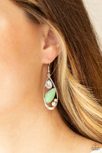 Load image into Gallery viewer, Harmonious Harbors - Green and Iridescent Bead Earrings - Paparazzi Accessories