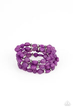 Load image into Gallery viewer, Nice GLOWING! - Purple Bead Stretchy Bracelets - Paparazzi Accessories