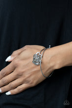 Load image into Gallery viewer, A Charmed Society - Silver Heart (Mom, Grandma, Sister, Aunt, Daughter) Charm Bangle Bracelet - Paparazzi Accessories