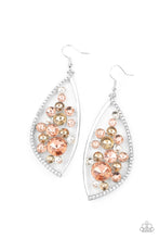 Load image into Gallery viewer, Sweetly Effervescent - Multi - Peach and Golden Rhinestone Earrings - Paparazzi Accessories