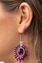 Load image into Gallery viewer, Big Time Twinkle - Pink Rhinestone Earrings - Paparazzi Accessories