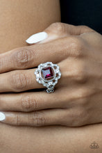 Load image into Gallery viewer, Candid Charisma - Pink and White Rhinestone Ring - Paparazzi Accessories