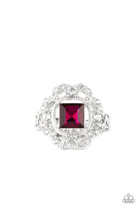 Candid Charisma - Pink and White Rhinestone Ring - Paparazzi Accessories