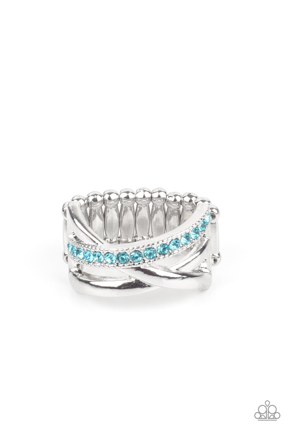 Forever Flawless - Blue Rhinestone Ring - Paparazzi Accessories