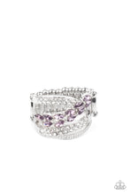 Load image into Gallery viewer, Emulating Elegance - Purple and White Rhinestone Ring - Paparazzi Accessories