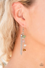 Load image into Gallery viewer, Stone Sensation - Chain Tassel and Multi-Colored Stone Earrings - Paparazzi Accessories