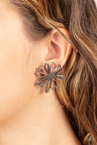 Artisan Arbor - Silver Flower Earrings - Paparazzi Accessories