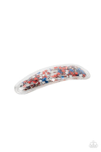 Oh, My Stars and Stripes - Multi Red, White, and Blue Star Hair Clip - Paparazzi Accessories