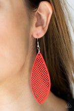 Load image into Gallery viewer, Surf Scene - Red Wood Earrings - Paparazzi Accessories